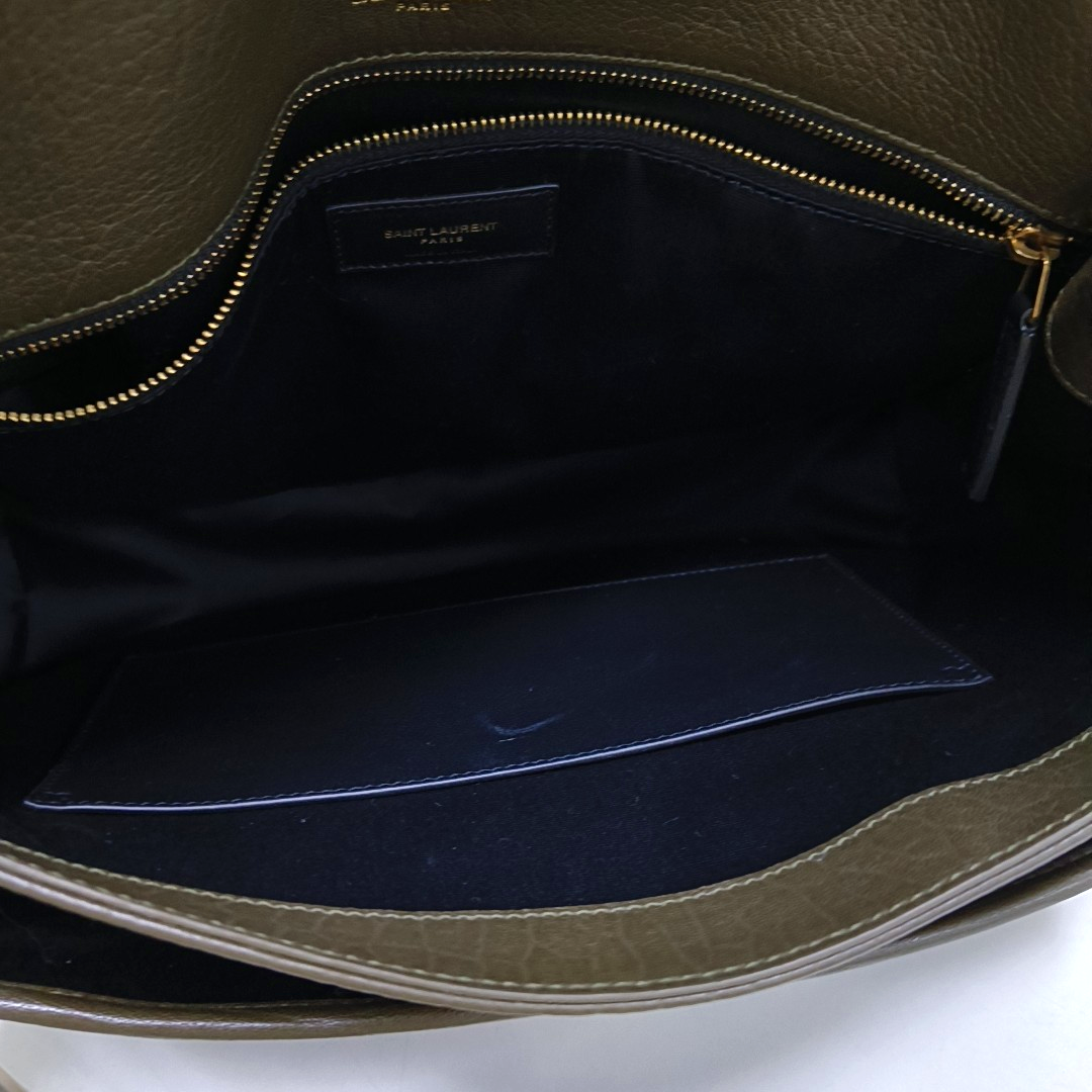 YSL NIKI Large Dark Green Lamb LeatherSingle-Shoulder Bag with Gold Hardware-(SKU)-958019747