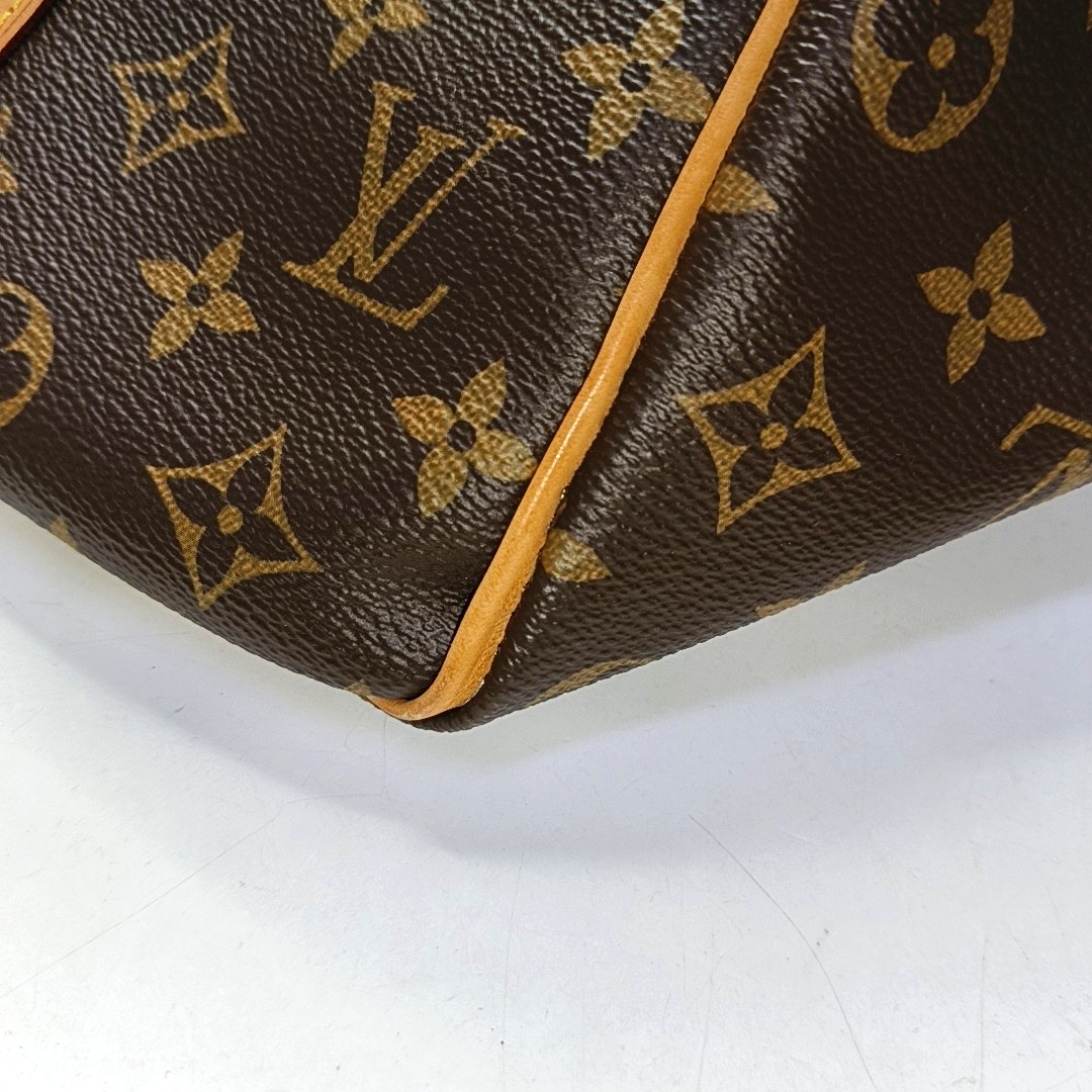 LOUIS VUITTON KEEPALL 50, brown coated canvas monogram Boston bag, shoulder bag, handbag with golden hardware and detachable strap-(SKU)-958409659