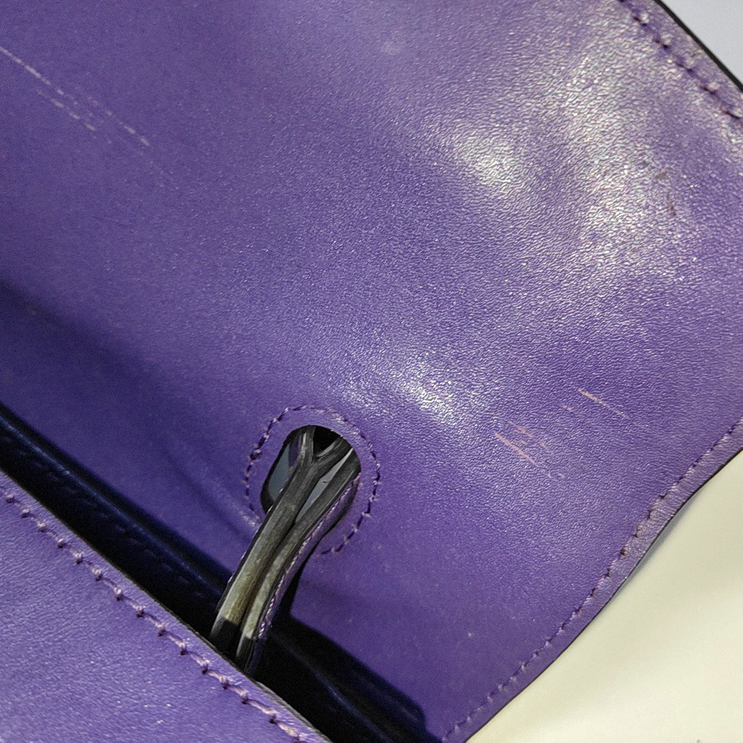 MCM Purple Leather Single Shoulder Bag Handbag Crossbody Bag Golden hardware Removable shoulder strap-(SKU)-14183353
