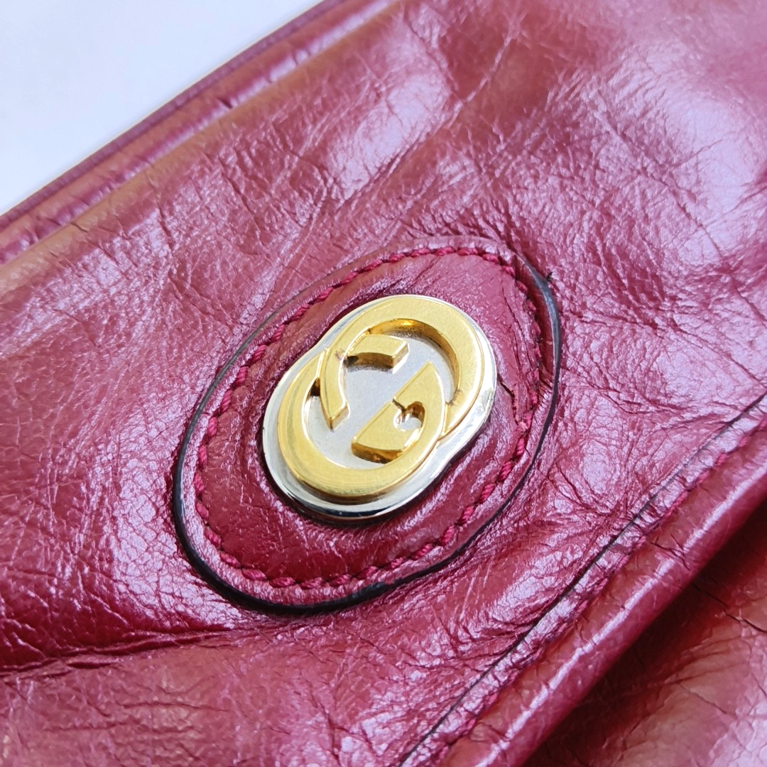 GUCCI 红色牛皮腰包腰包/胸包 Silver Hardware-(SKU)-958872084