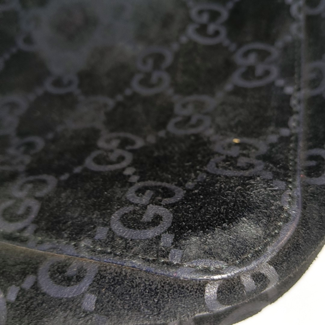 GUCCI Black Suede Single Shoulder Bag Silver Hardware Sub-bag-(SKU)-14221484