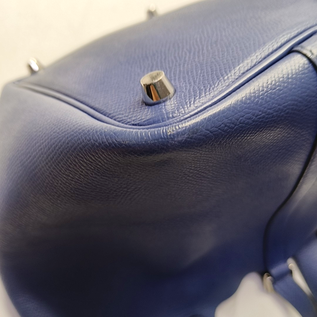 HERMÈS Picotin Lock 18 Royal Blue Epsom Leather Picotin Handbag Silver Hardware C Engraving-(SKU)-947825962