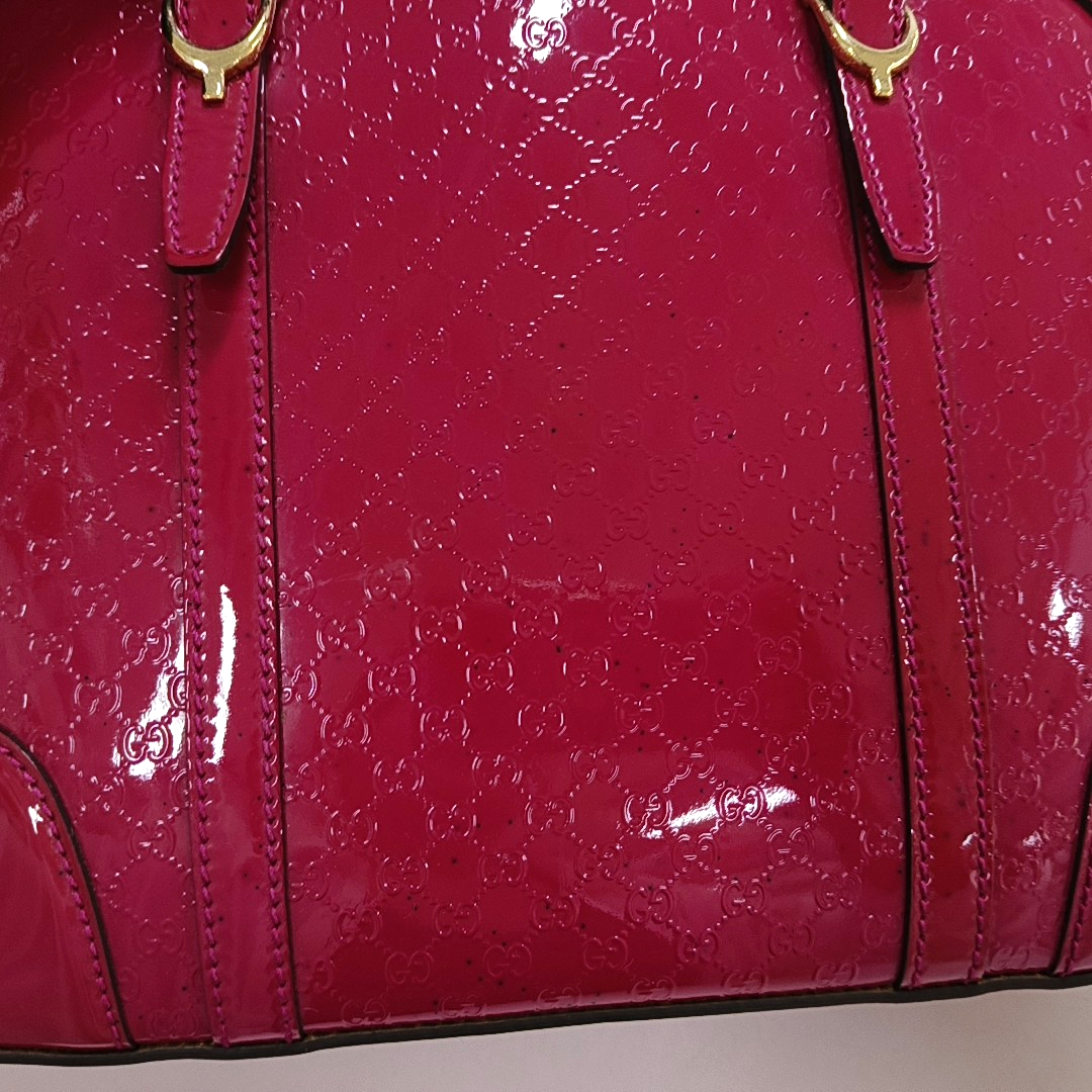 GUCCI Microguccissima Fuchsia Leather Monogrammed Crossbody Shoulder Bag Handbag Golden hardware Removable shoulder strap-(SKU)-959657436