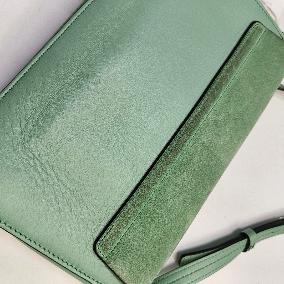 Chloé Faye Small size Green Cowhide Ring Shoulder Bag Golden hardware-(SKU)-953561461