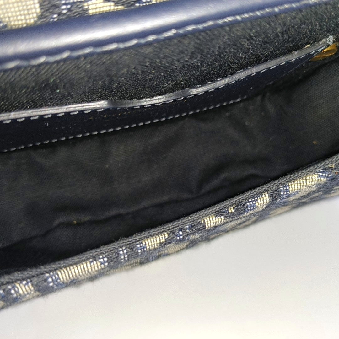 DIOR Bobby Small Blue Canvas Monogram Single Shoulder Bag Tote Bag Crossbody Bag with Gold Hardware Removable Strap-(SKU)-969891696