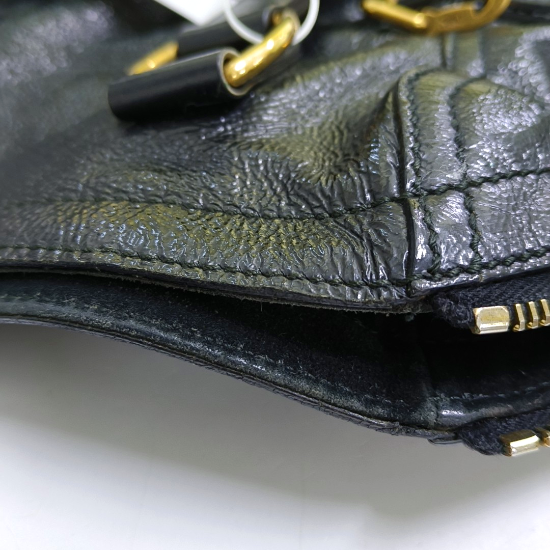 YSL Black Cowhide Studs Tote Handbag Golden hardware-(SKU)-956655184