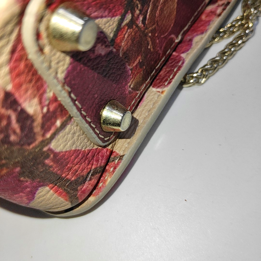 FURLA Metropolis Multicolor Leather Printed Sling Bag with Shoulder Golden hardware Removable shoulder strap-(SKU)-14449646