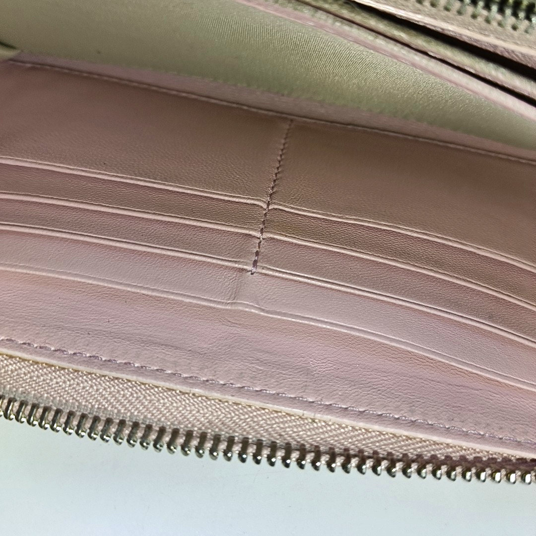 DIOR Pink Patent Leather Vintage Wallet Silver Hardware-(SKU)-939810681