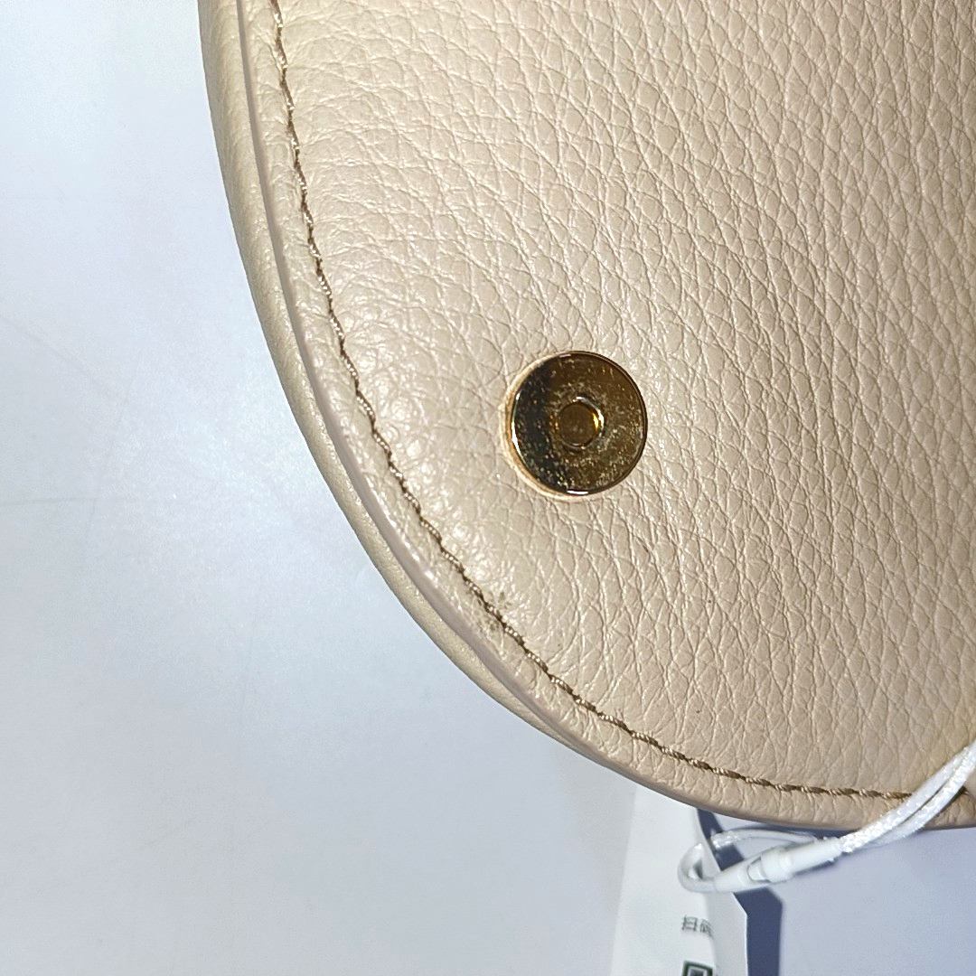 TORY BURCH Britten Nude Pink Cowhide Single Shoulder Bag Golden hardware Removable shoulder strap-(SKU)-939291612