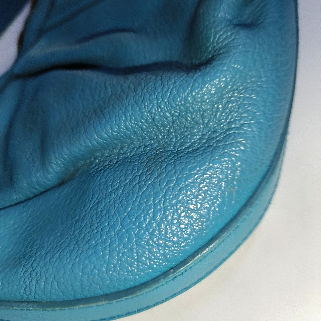 BVLGARI Light Blue Cowhide Single Shoulder Bag Golden hardware-(SKU)-935263487