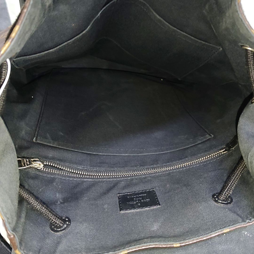 LOUIS VUITTON CHRISTOPHER Small Brown Coated Canvas Monogram Backpack with Silver Hardware-(SKU)-960294947