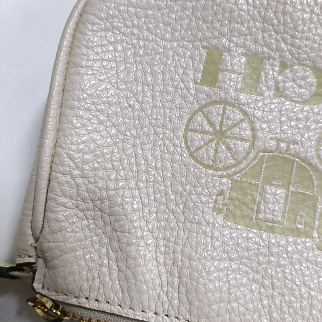 COACH NOLITA White Leather Carriage Single Shoulder Handbag Tote Bag Golden hardware-(SKU)-935756200