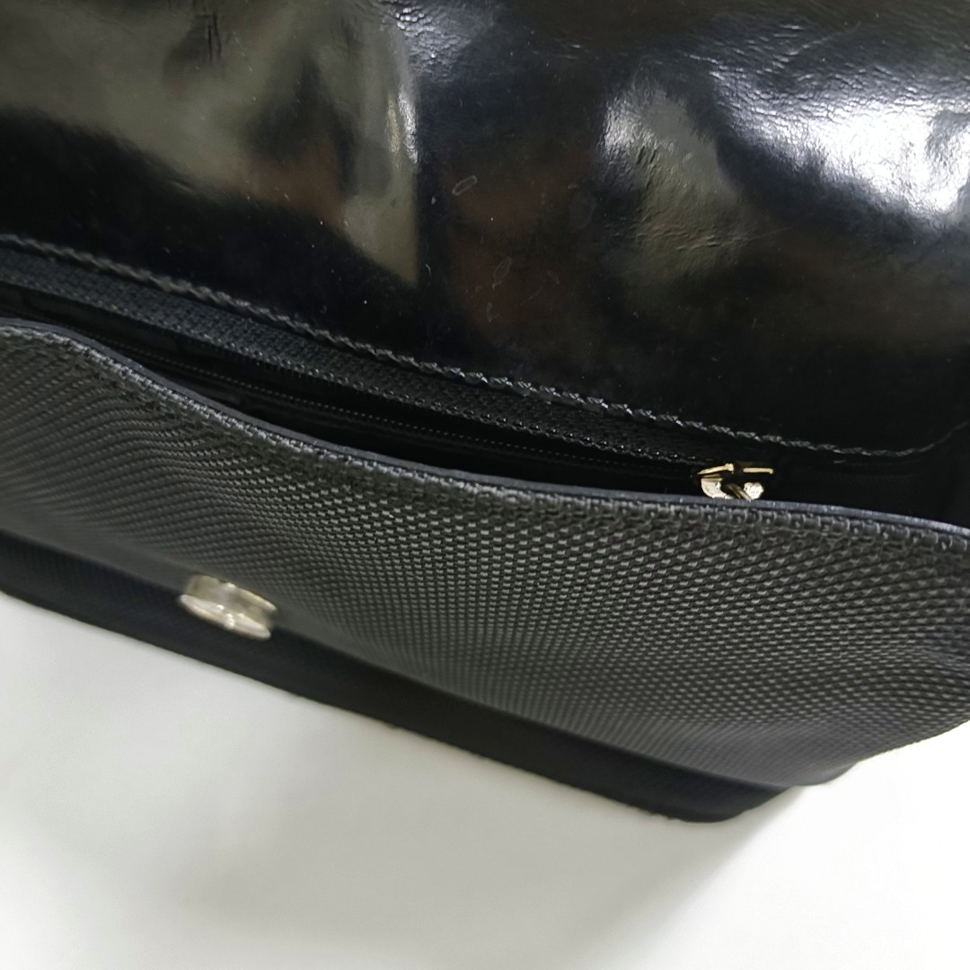 CELINE Black fabric crossbody bag shoulder bag Silver Hardware-(SKU)-946436005