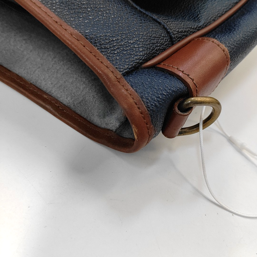 BURBERRY Dark Blue Cowhide Crossbody Bag Tote Bag Single Shoulder Bag Golden hardware Removable shoulder strap-(SKU)-955231320
