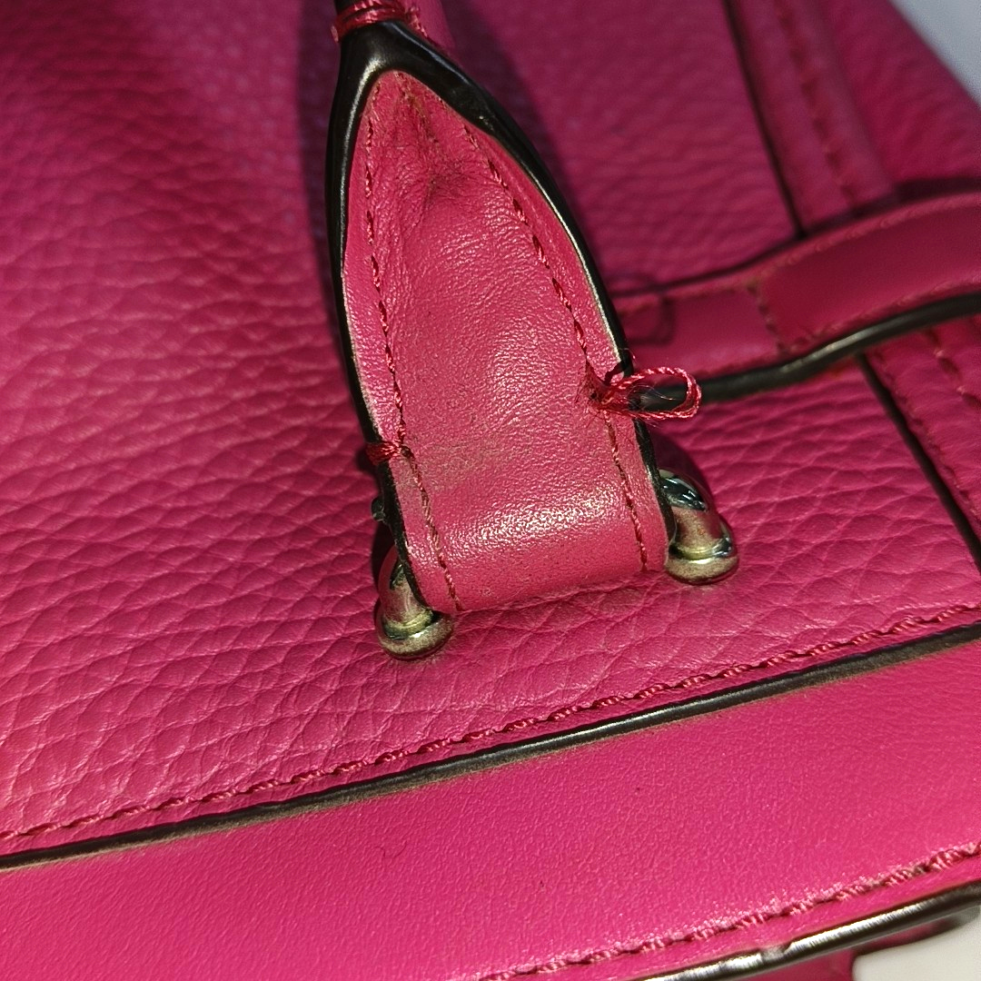 COACH SWAGGER Pink Cowhide Crossbody Bag Ruthenium color hardware Removable shoulder strap-(SKU)-928838798
