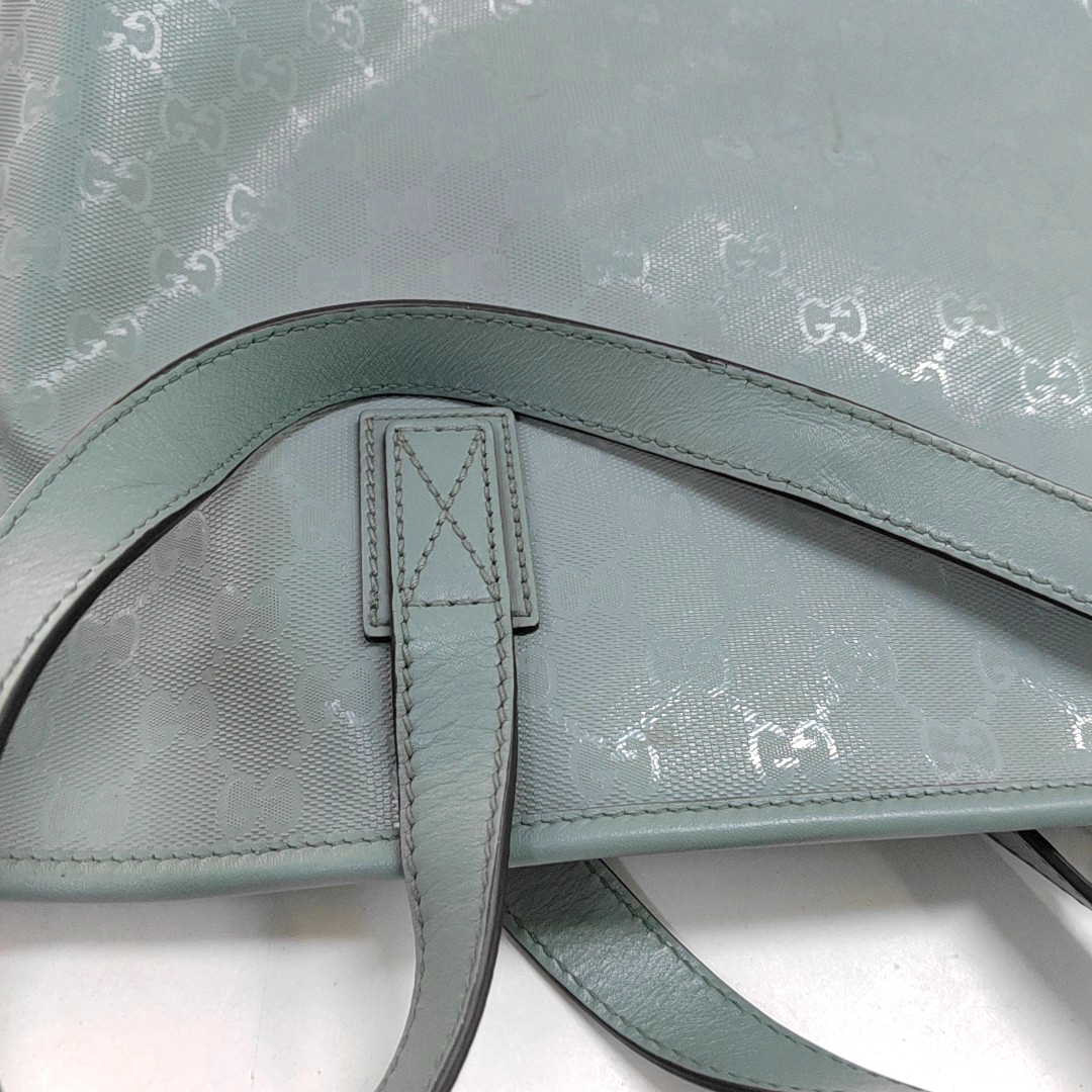 GUCCI GG Imprime Blue Special Material Monogrammed Single Shoulder Bag Silver Hardware-(SKU)-942450602