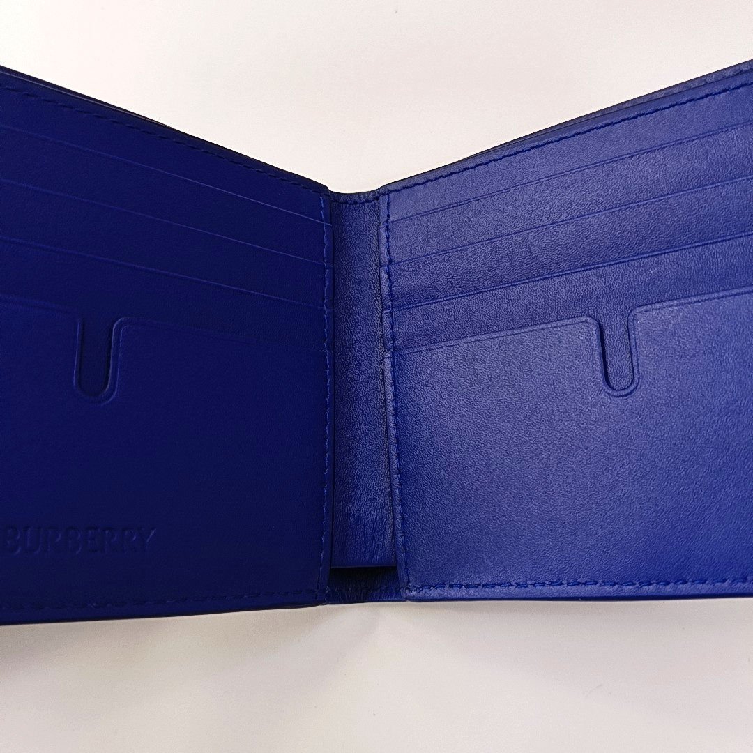BURBERRY Blue Leather Wallet-(SKU)-954867784