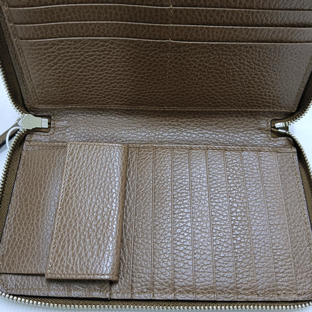 GUCCI Brown Cowhide Wallet Silver Hardware-(SKU)-951966952