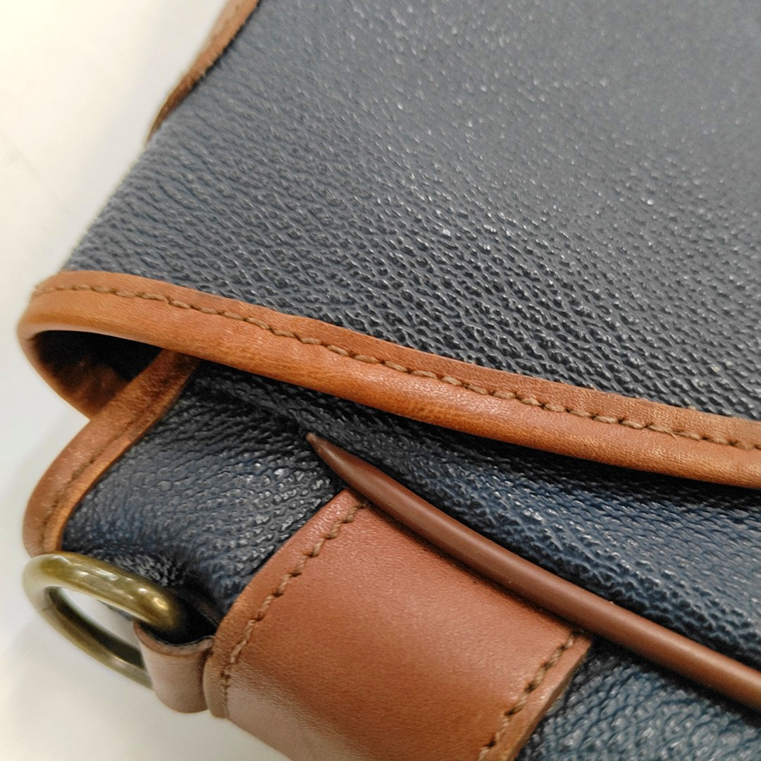 BURBERRY Dark Blue Cowhide Crossbody Bag Tote Bag Single Shoulder Bag Golden hardware Removable shoulder strap-(SKU)-955231320
