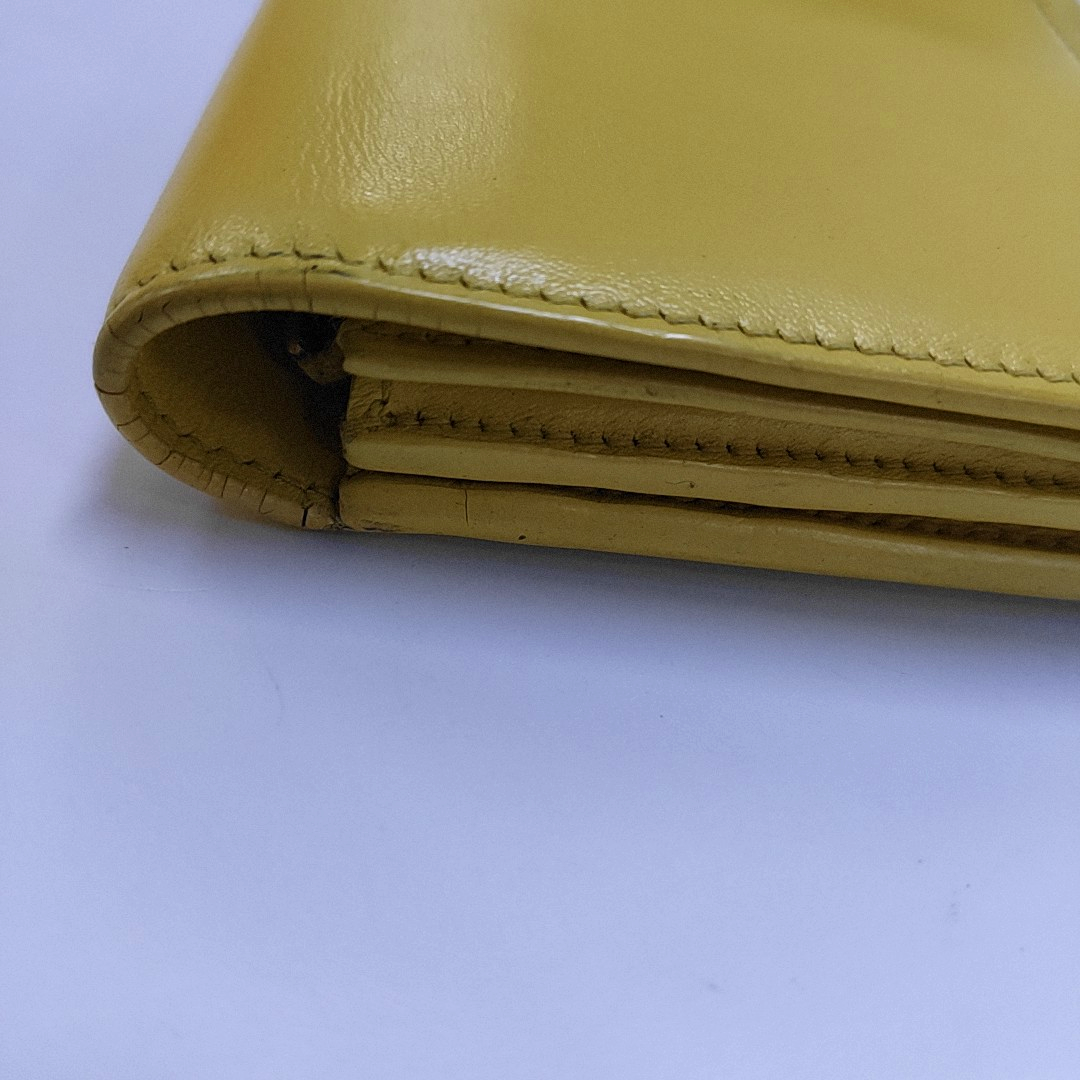 YSL CHYC Y LIGNE Yellow Cowhide Wallet Golden hardware-(SKU)-960428590