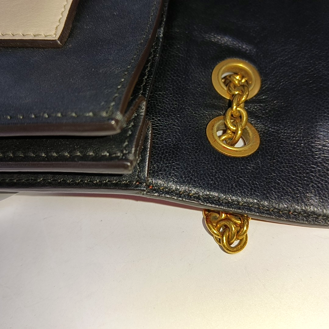 CELINE POCKET Multicolor Leather Single Shoulder Bag Crossbody Bag Golden hardware-(SKU)-939620306