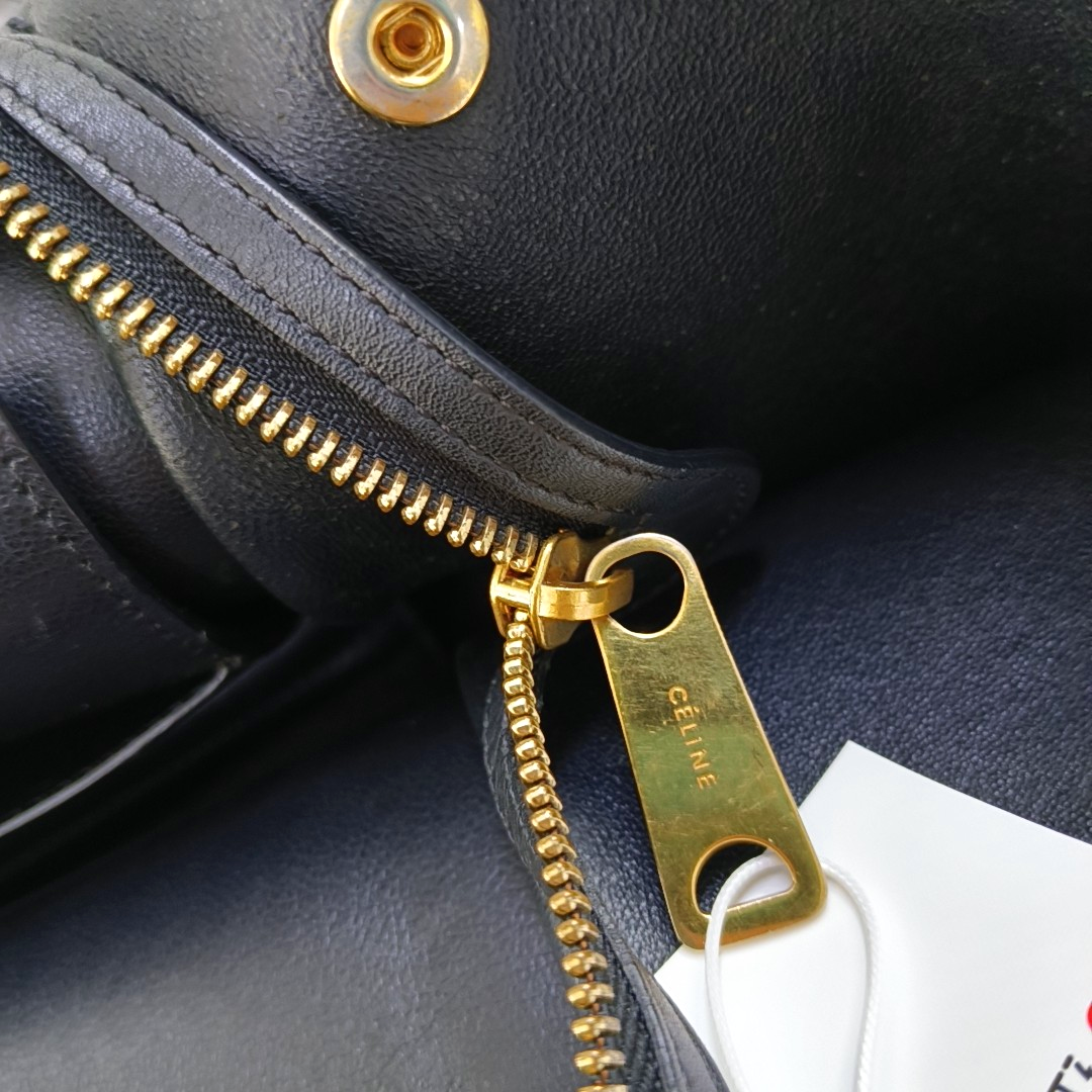 CELINE TRAPEZE Medium size Multicolor Leather Swing Bag Shoulder Bag Tote Bag Crossbody Bag Golden hardware Removable shoulder strap-(SKU)-955616288