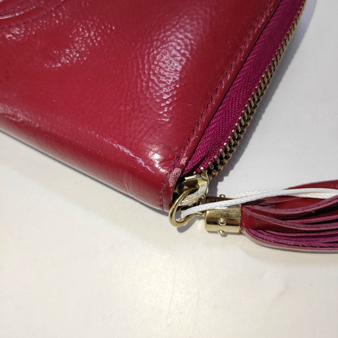GUCCI Soho Red Leather Tassel Wallet Golden hardware-(SKU)-14500964