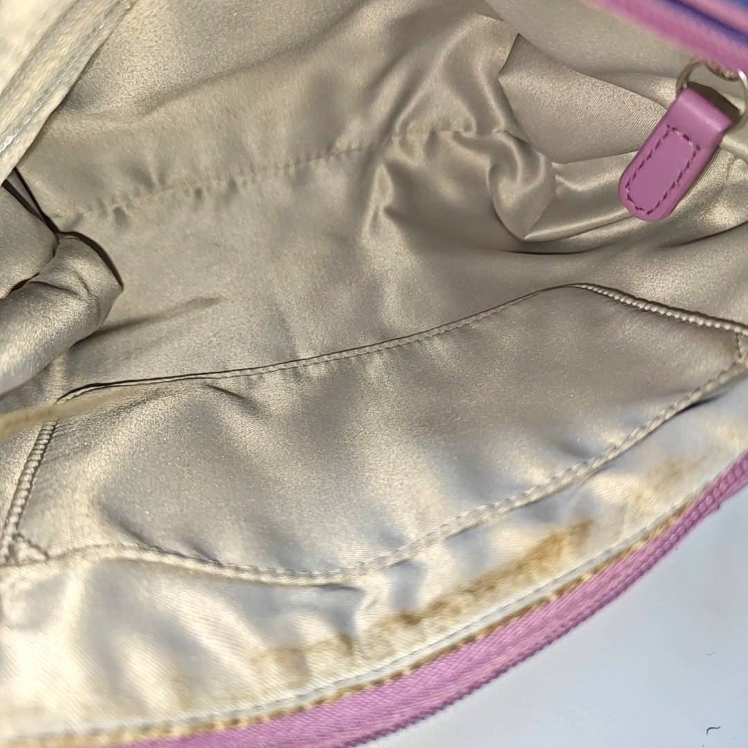 COACH Purple Leather Shoulder Bag Silver Hardware Vintage model-(SKU)-939951061