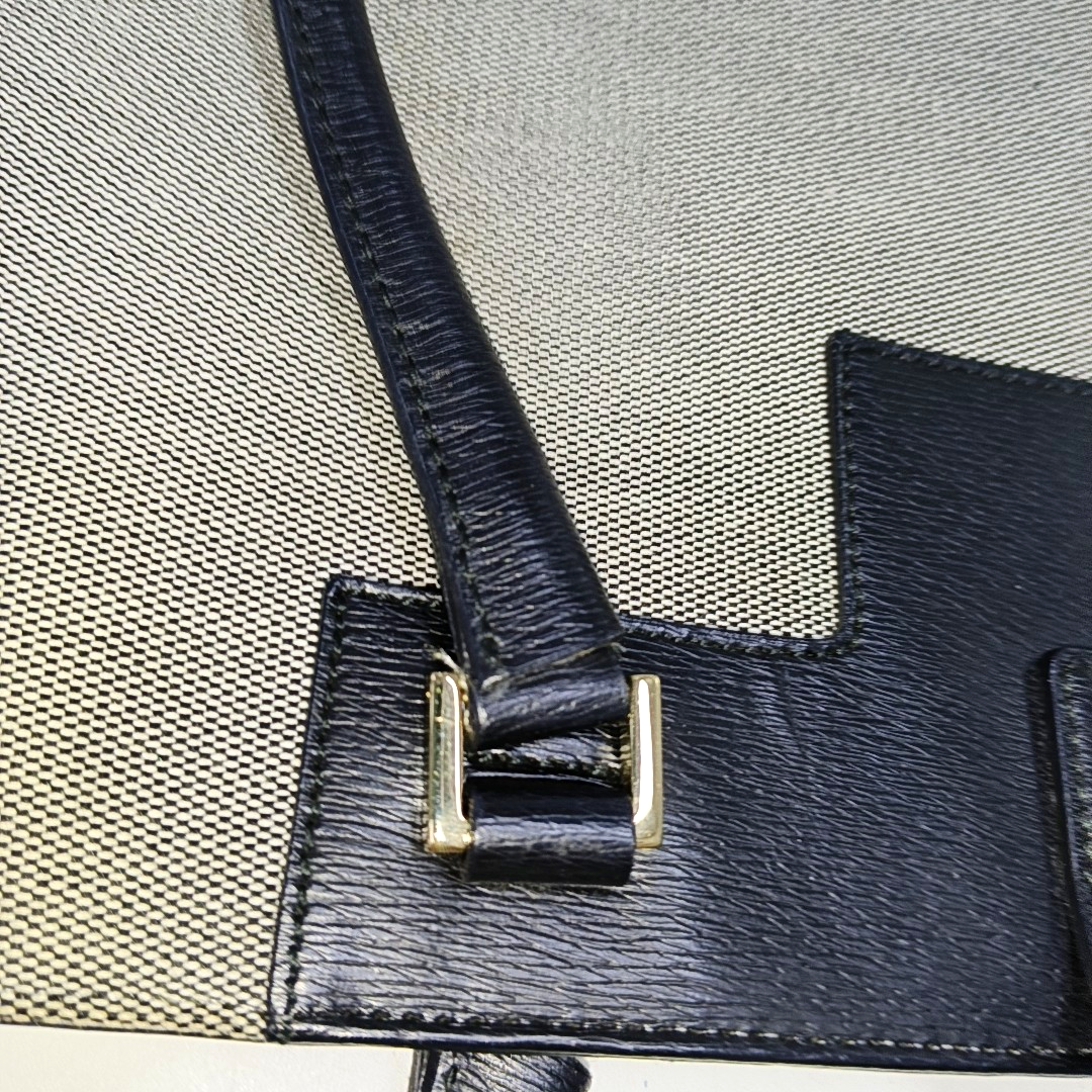 GUCCI Tote bag Gray Fabric Single Shoulder Bag Handbag Silver Hardware-(SKU)-14339231