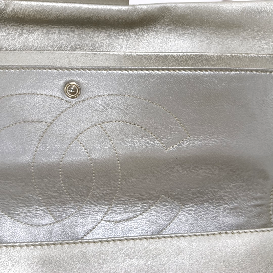 CHANEL 2.55 Silver Sheepskin Quilted Crossbody Shoulder Bag Silver Hardware 12 Flap-(SKU)-941216566