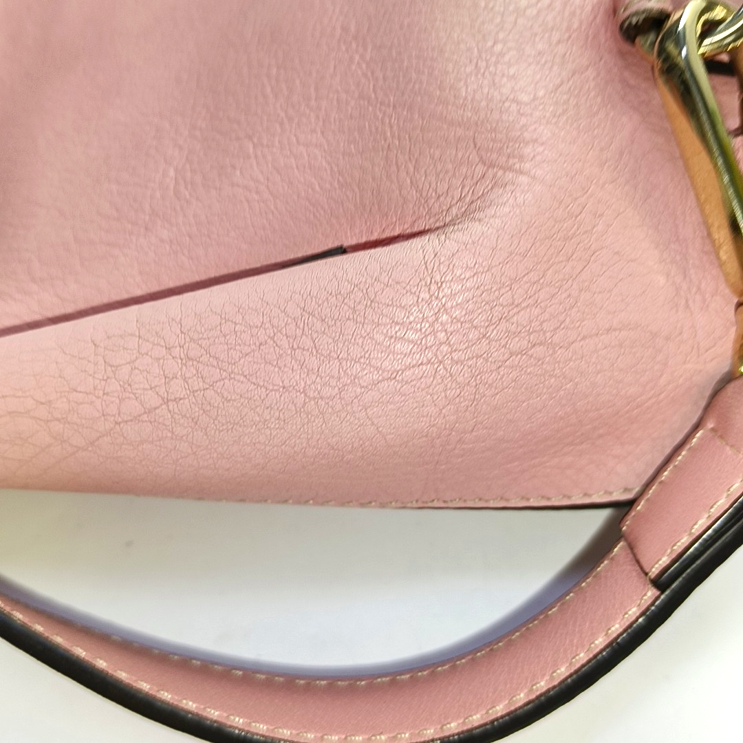 Chloé Faye Pink Cowhide Backpack, Single Shoulder Bag Golden hardware Removable shoulder strap-(SKU)-954247271
