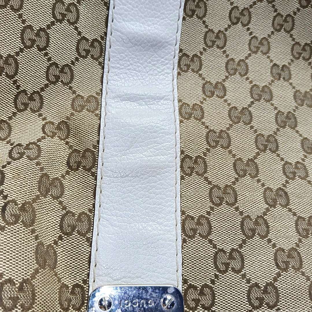 GUCCI Pelham Ebony Canvas Monogram Single Shoulder Bag Handbag Silver Hardware-(SKU)-954135754