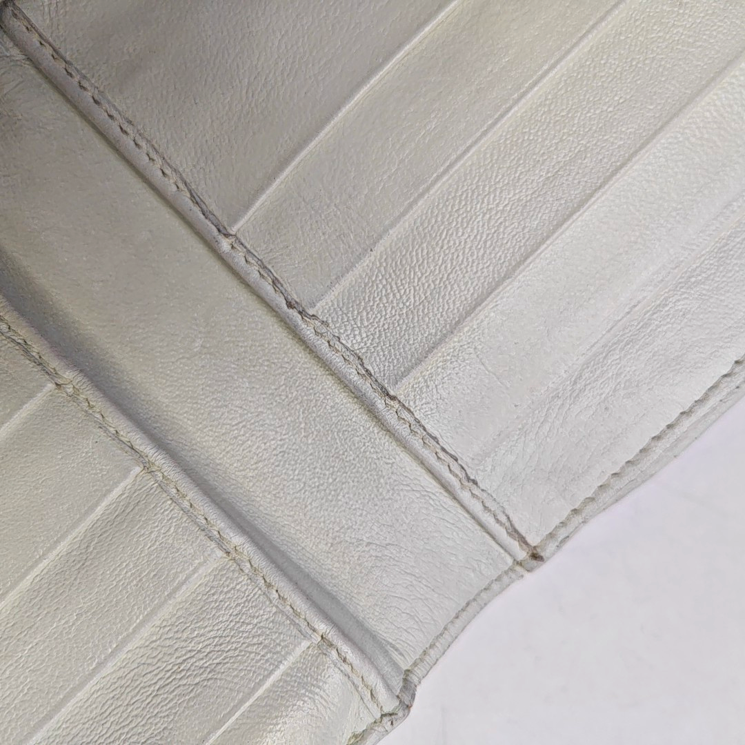 BOTTEGA VENETA White Cowhide Braided Wallet-(SKU)-945082548