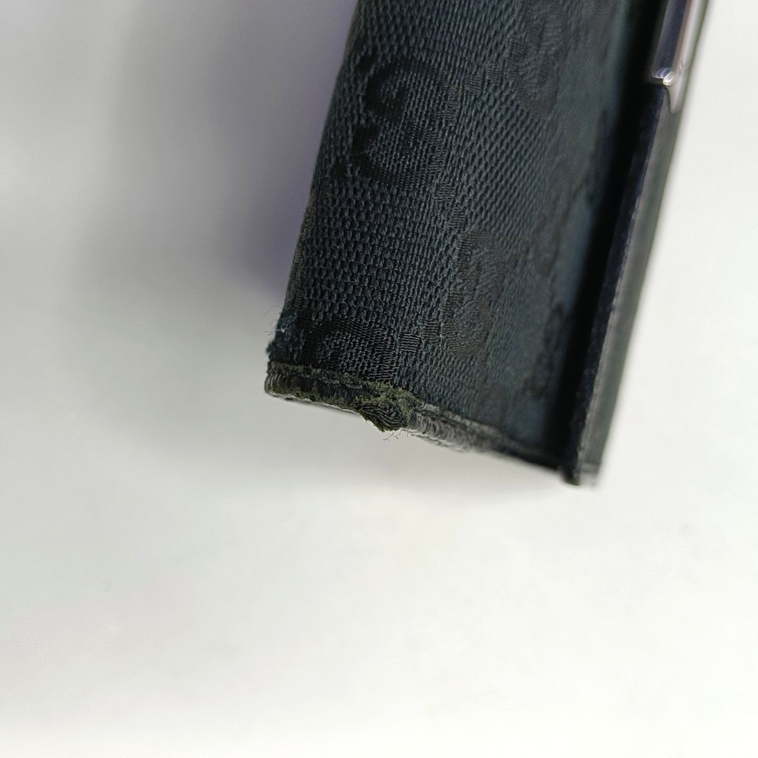 GUCCI Black Canvas Vintage Wallet Golden hardware-(SKU)-958453110