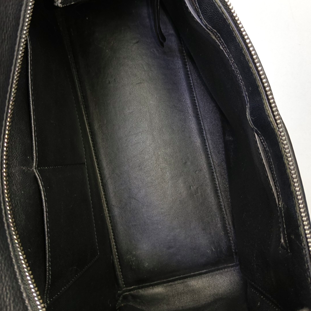 CELINE EDGE Black cowhide tote bag Silver Hardware-(SKU)-952921154