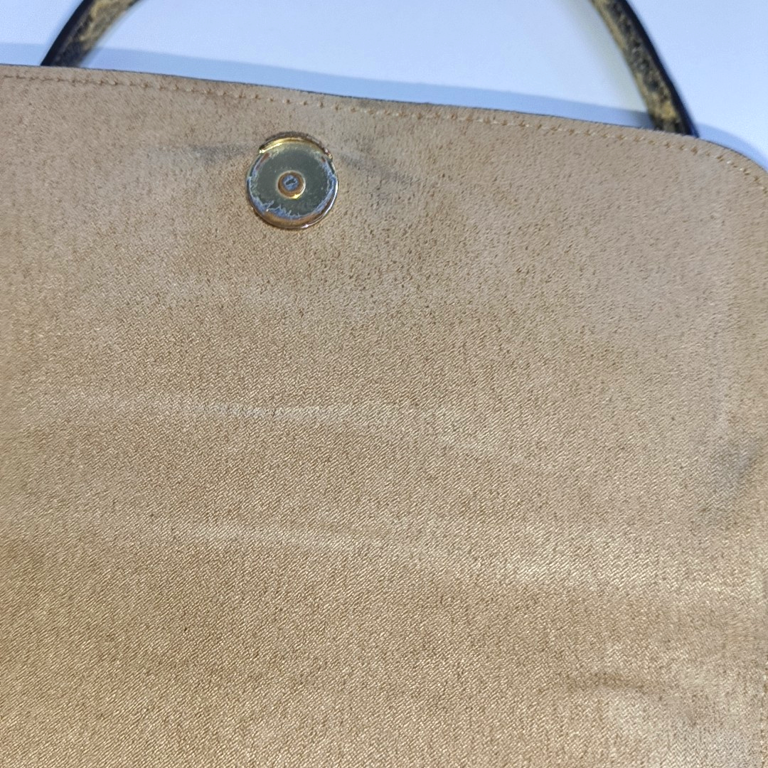 COACH KLARE Beige Leather Old Flower Embossed Crossbody Bag Shoulder Bag Golden hardware-(SKU)-942136285