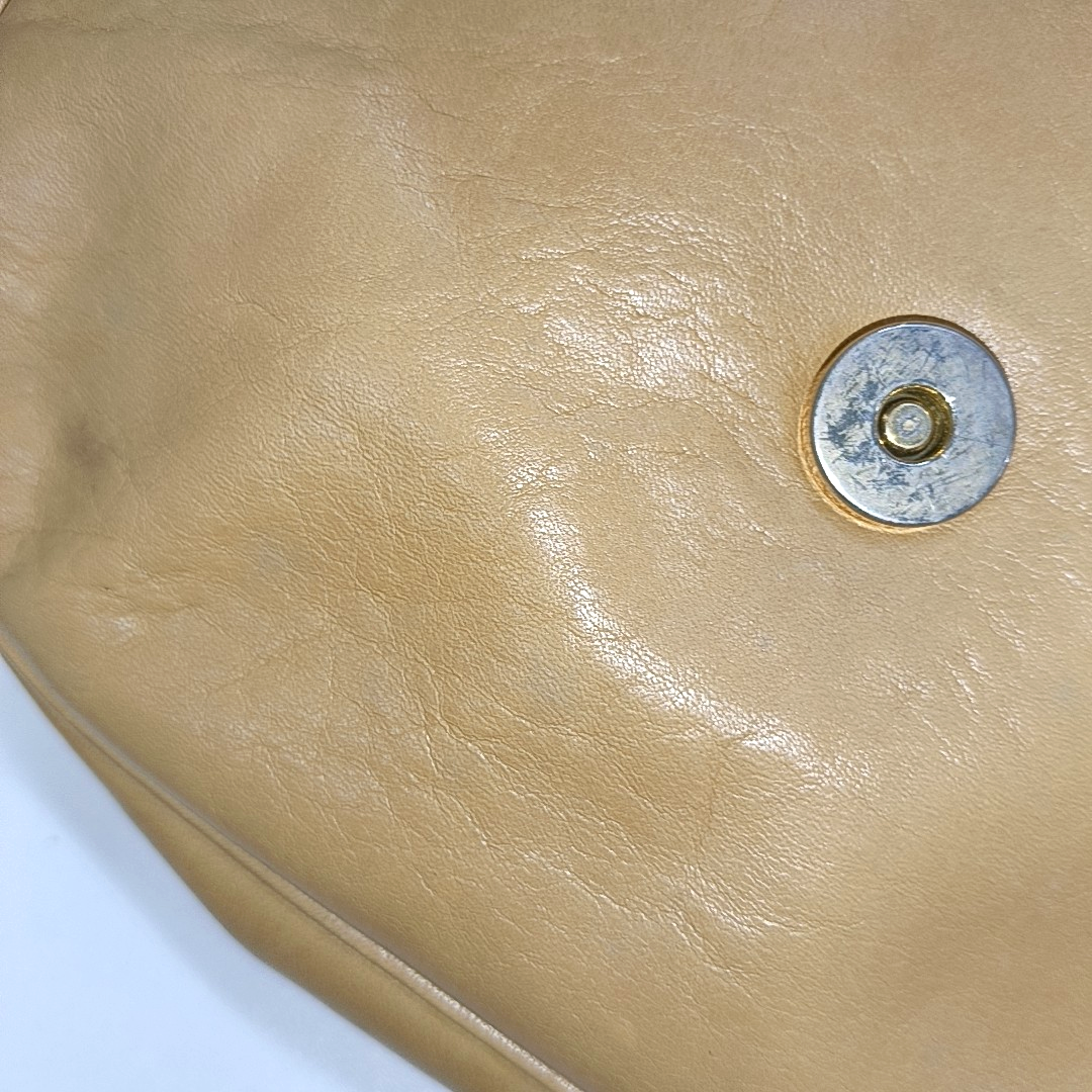 CELINE Brown Leather Single Shoulder Bag Crossbody Bag Silver Hardware-(SKU)-14353451