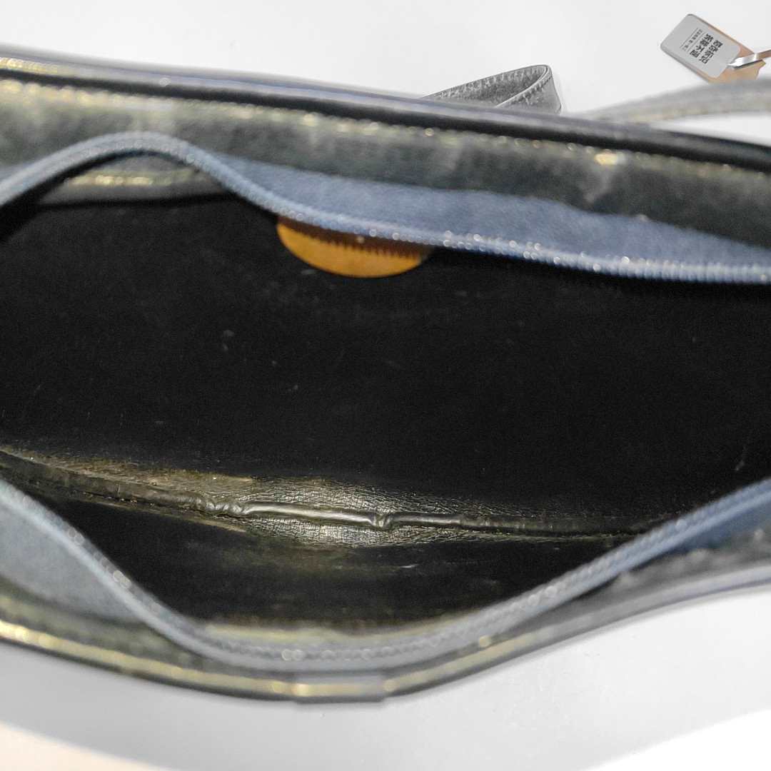 DIOR Dark Blue Canvas Monogram Crossbody Bag Single Shoulder Bag Golden hardware Vintage model-(SKU)-11199594