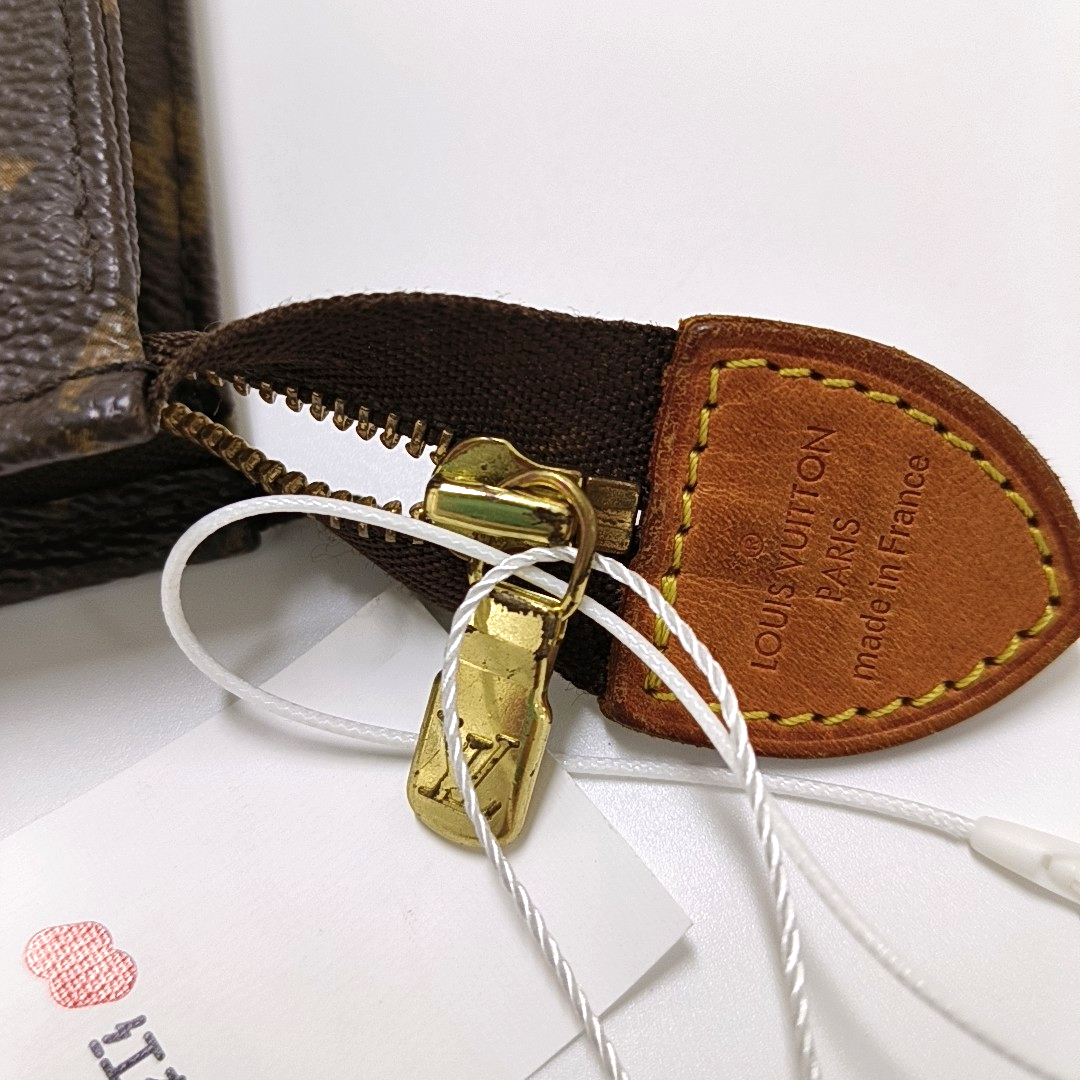 LOUIS VUITTON POCHE TOILETTE 15 Brown Coated Canvas Monogram Cosmetic Bag Clutch Golden hardware-(SKU)-953111259