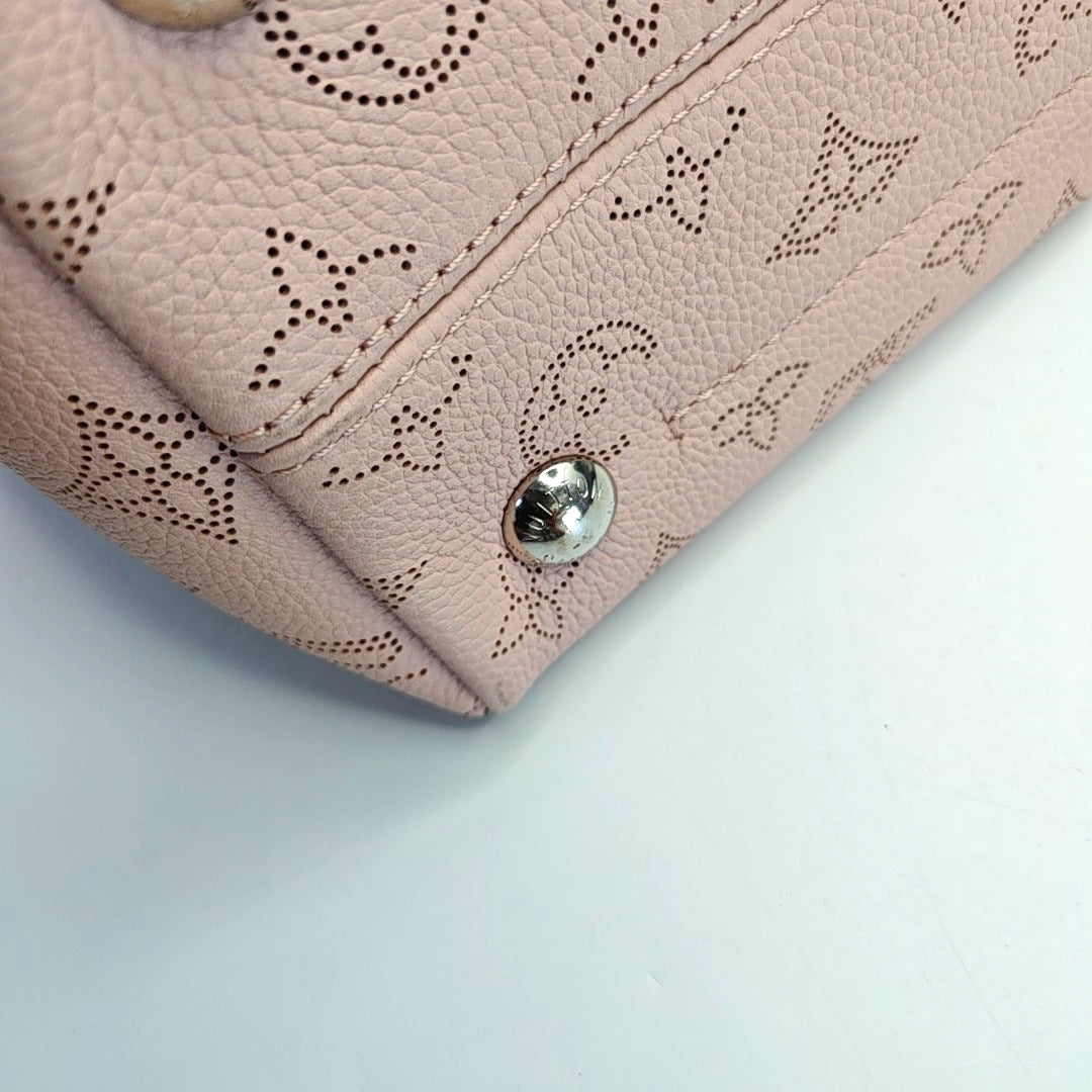 LOUIS VUITTON HINA Small Light Pink Leather Monogram Single Shoulder Bag with Detachable Strap-(SKU)-965813854