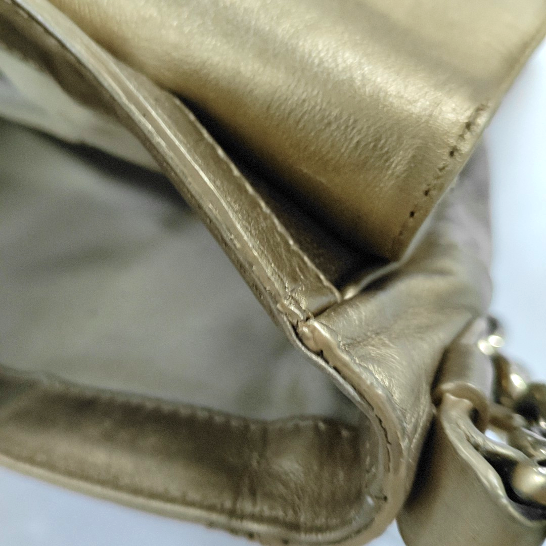 VERSACE Brown Coated Canvas Quilted Single Shoulder Bag Golden hardware-(SKU)-13724290