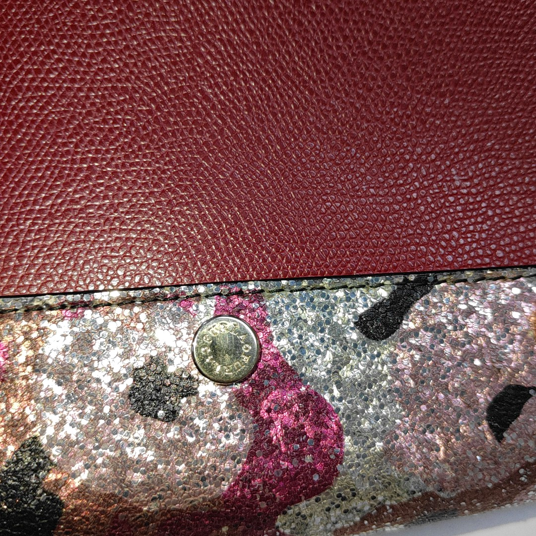 FURLA Metropolis Red Leather Printed Crossbody Single Shoulder Bag Golden hardware Removable shoulder strap-(SKU)-931098116