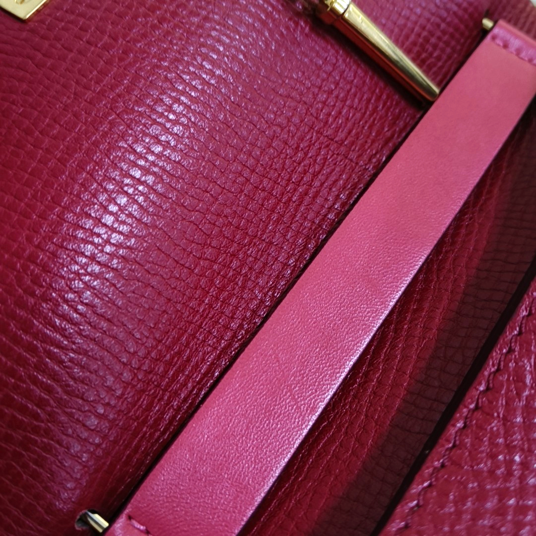 Chloé Drew Medium size Red Cowhide Piggy Bag Single Shoulder Bag Sling Golden hardware-(SKU)-955862500