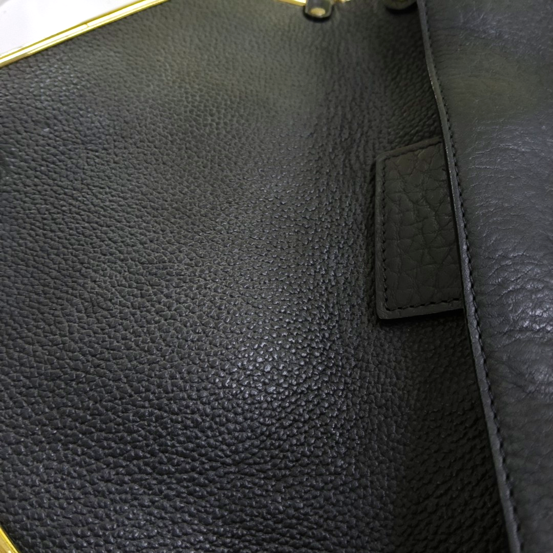 Chloé Sally Medium size Black Leather Single Shoulder Bag Golden hardware-(SKU)-947220516