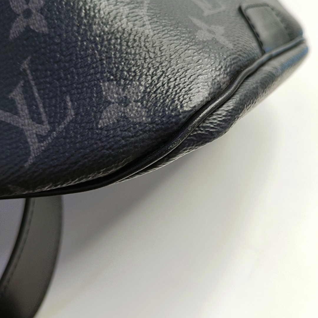 LOUIS VUITTON DISCOVERY Gray Coated Canvas Monogram Fanny Pack Crossbody Bag Chest Bag/Belt Bag Silver Hardware-(SKU)-956938229