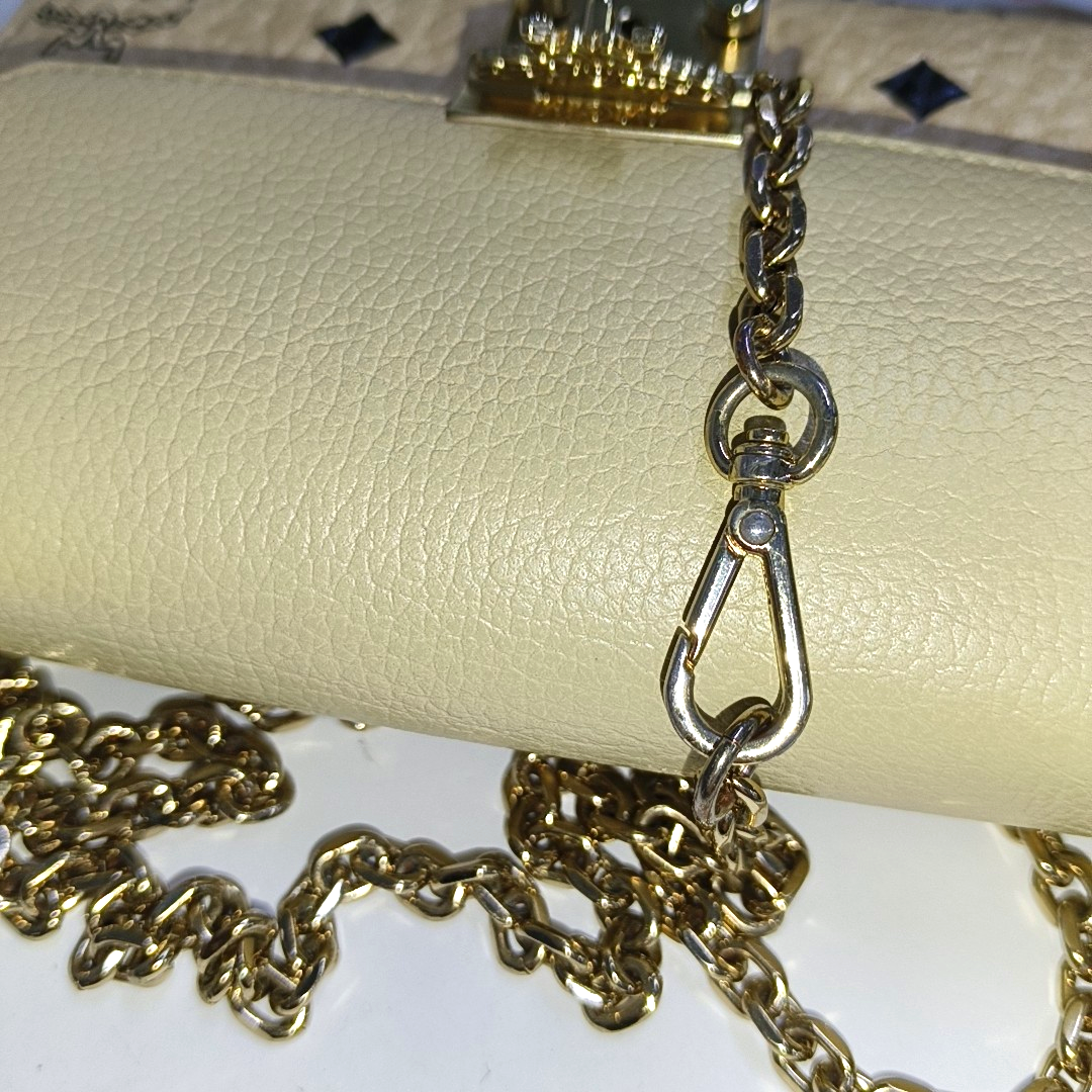 MCM MILLIE Khaki Coated Canvas Monogrammed Bay Laurel Buckle Crossbody Shoulder Bag Golden hardware Removable shoulder strap-(SKU)-935170970
