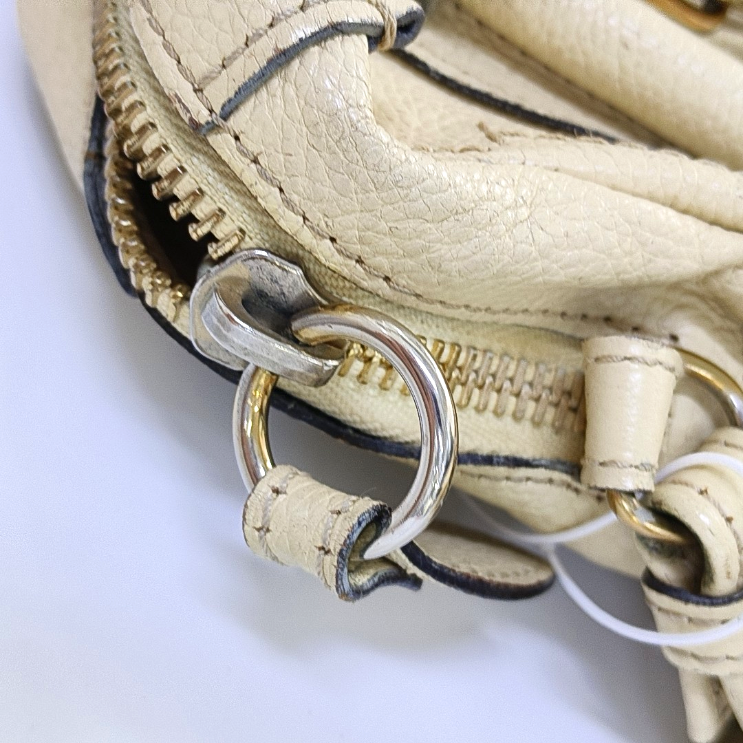 Chloé Paraty Medium size Beige Leather Single Shoulder Bag Golden hardware Removable shoulder strap-(SKU)-960652905