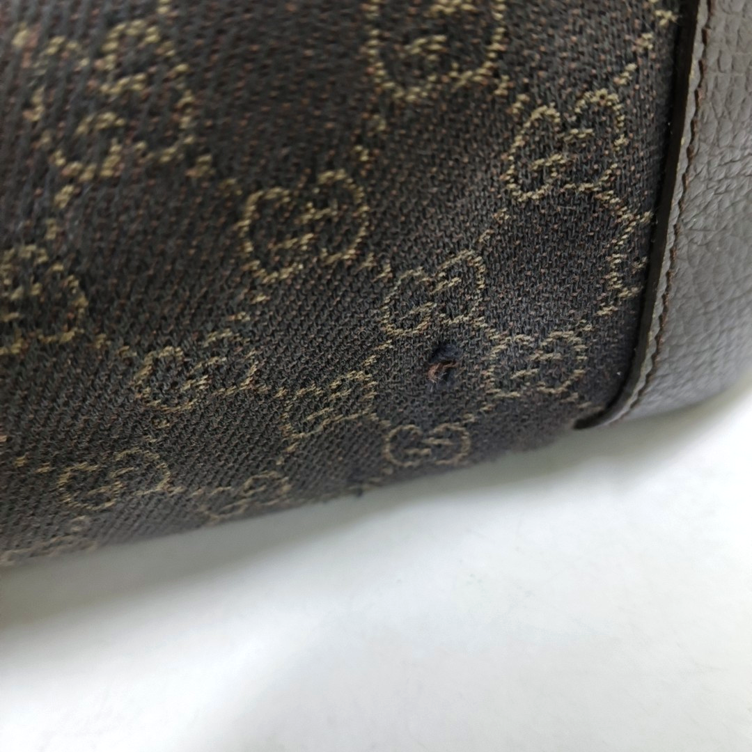 GUCCI Tote bag Brown Canvas Monogrammed Single Shoulder Bag Golden hardware-(SKU)-958908868