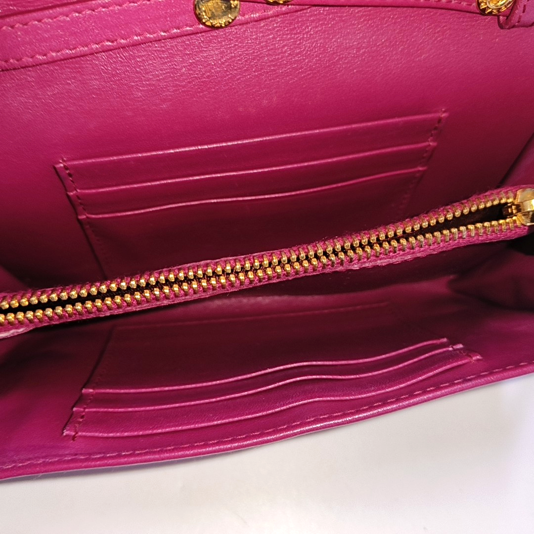 PRADA Pink Nylon Quilted Crossbody Shoulder Bag Handbag Clutch Golden hardware Removable shoulder strap-(SKU)-959993343