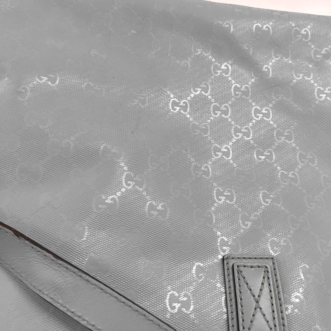 GUCCI GG Imprime Blue Special Material Monogrammed Single Shoulder Bag Silver Hardware-(SKU)-942450602
